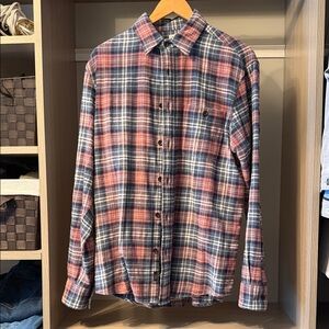 Faherty Pink & Blue Plaid Button-Down Shirt